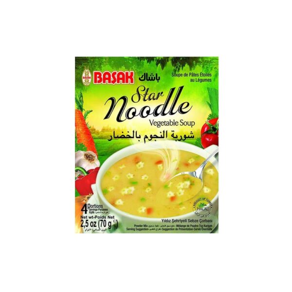 Basak-Star Noodle Vegetable Soup 2.5oz/70g Halal
