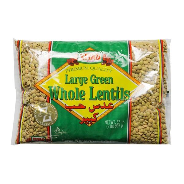 Ziyad Brand Large Green Whole Lentils