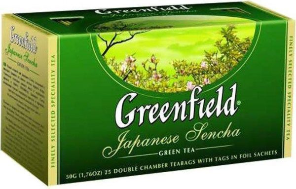 GREENFIELD JAPANESE SENCHA GREEN TEA 25 BAGS